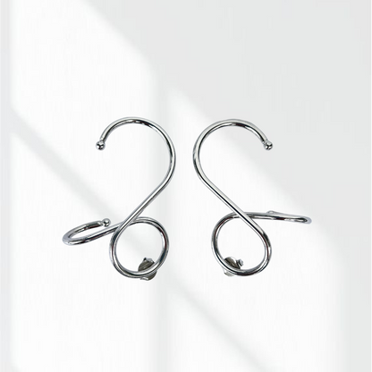 Brinco Com EarCuff Contemporâneo Prata