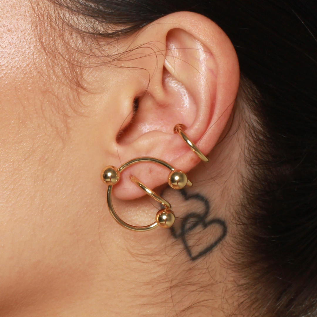 Brinco EarCuff Esferas